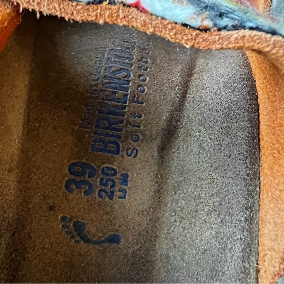 Birkenstock Womens Arizona Yarn Orange Suede Sandals Size 8 39 - Picture 8 of 8